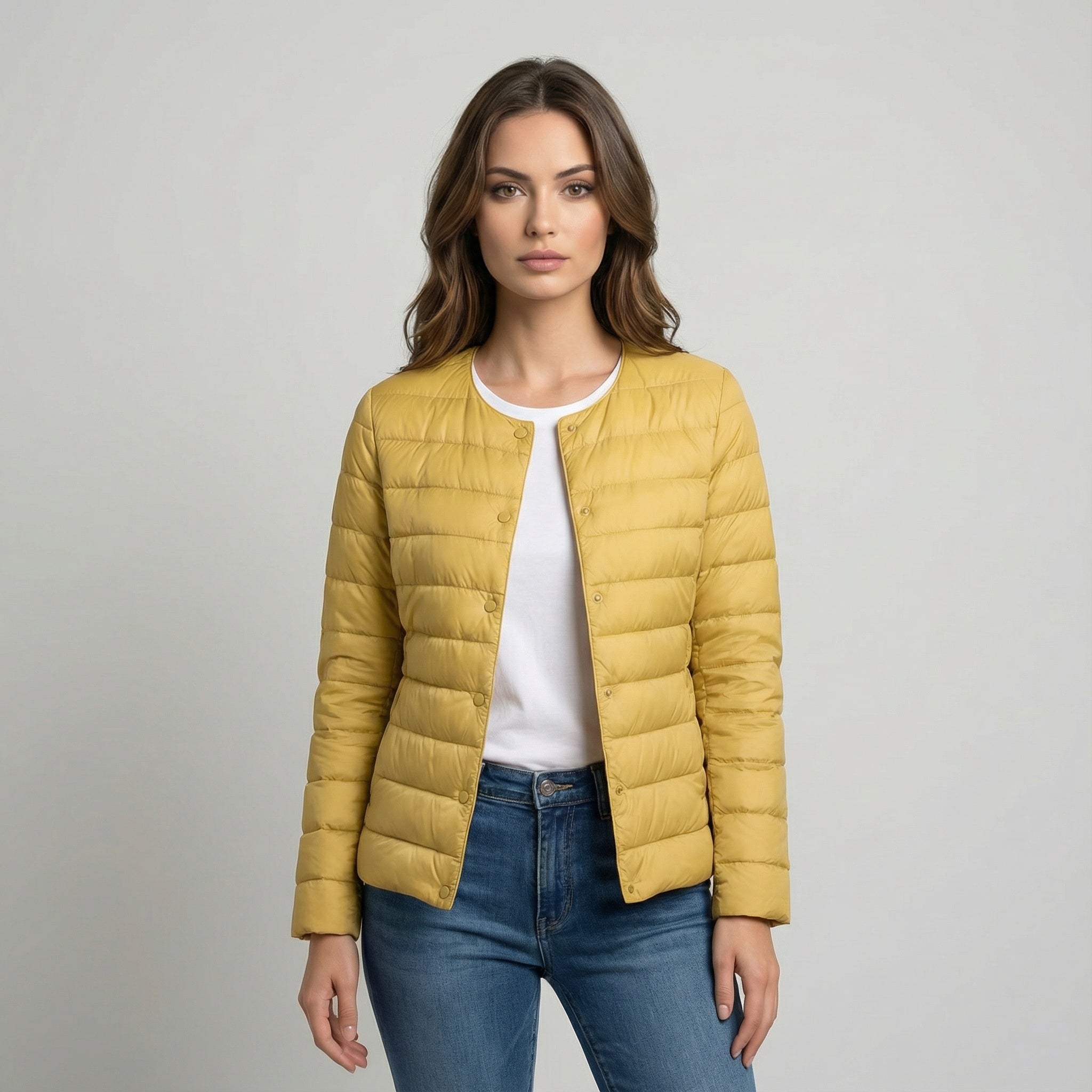 Damska kurtka zapinana na guziki na wiosnę