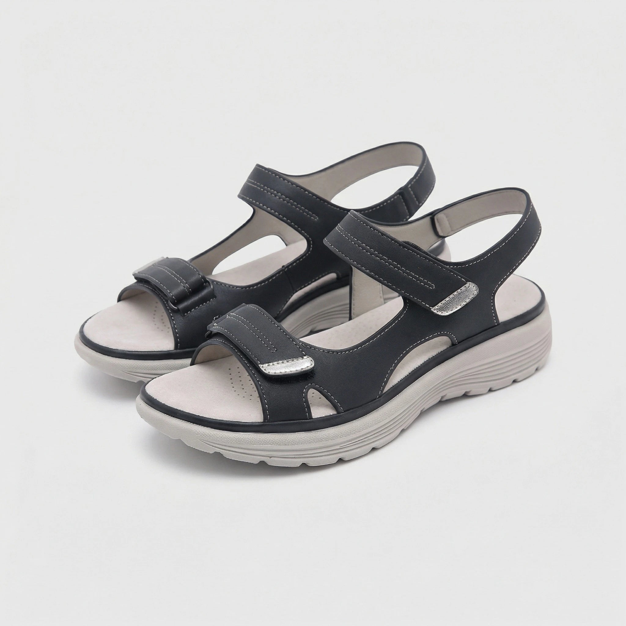 Damskie sandały casual na rzepy ortopedyczne