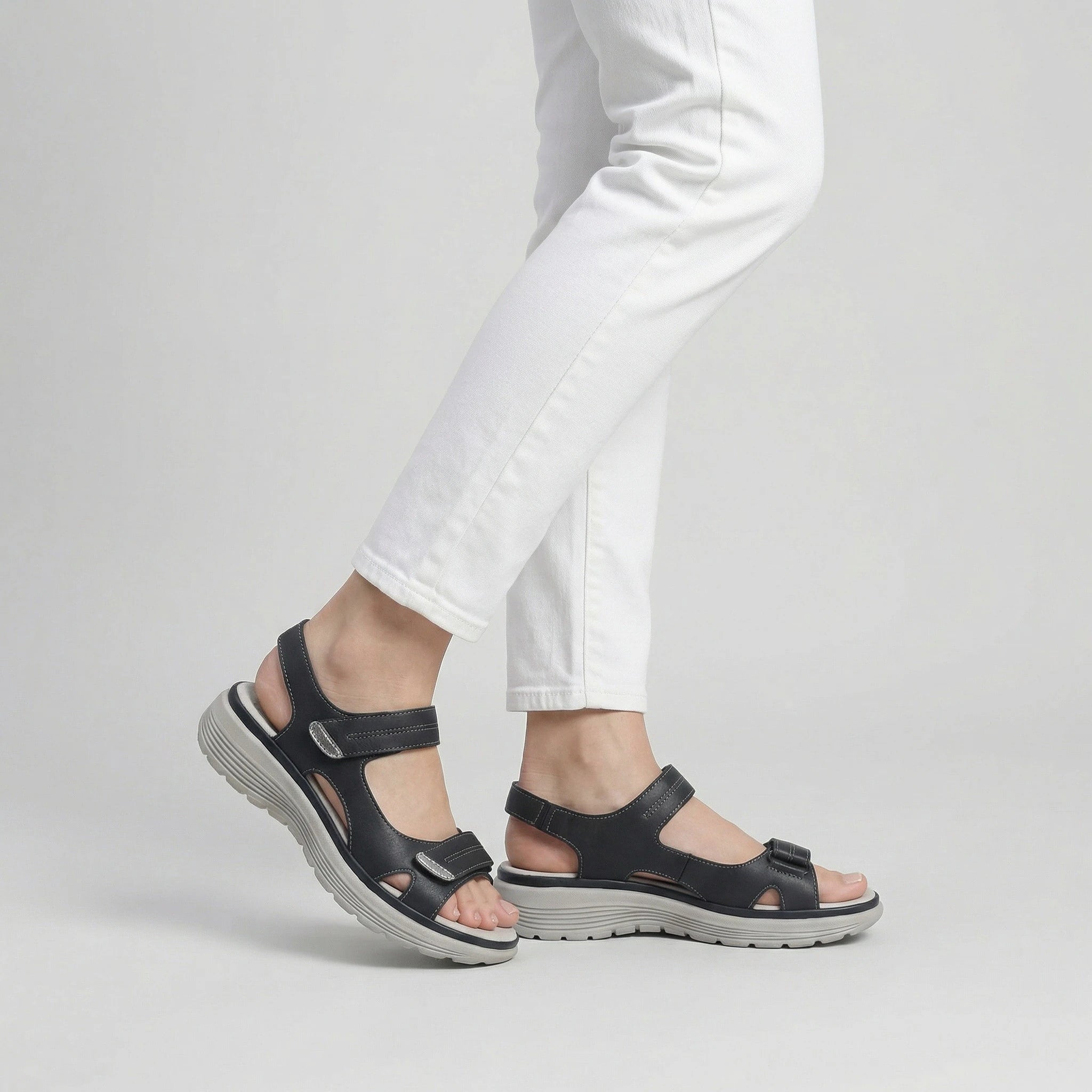 Damskie sandały casual na rzepy ortopedyczne