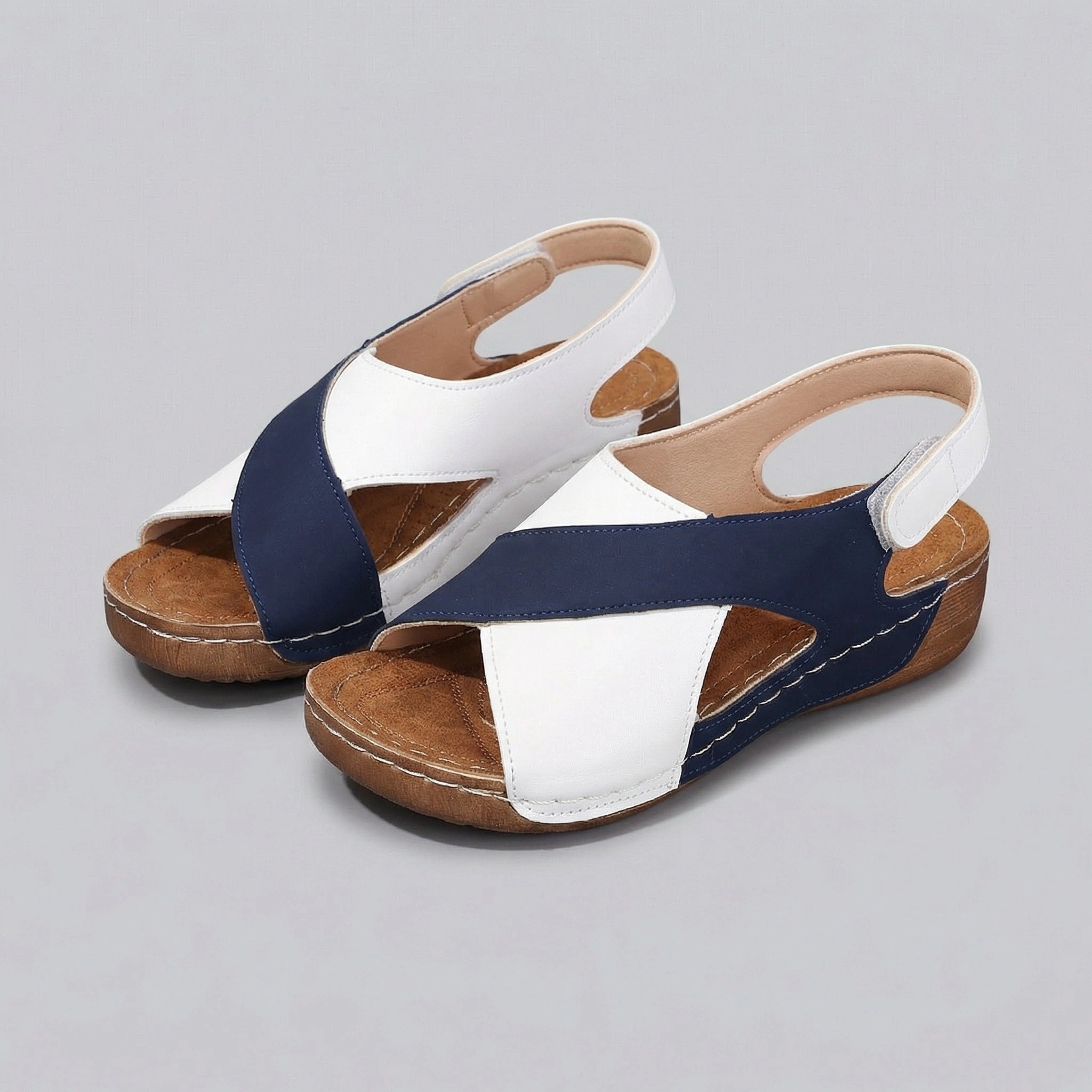 Damskie sandały casual na rzepy ortopedyczne na lato