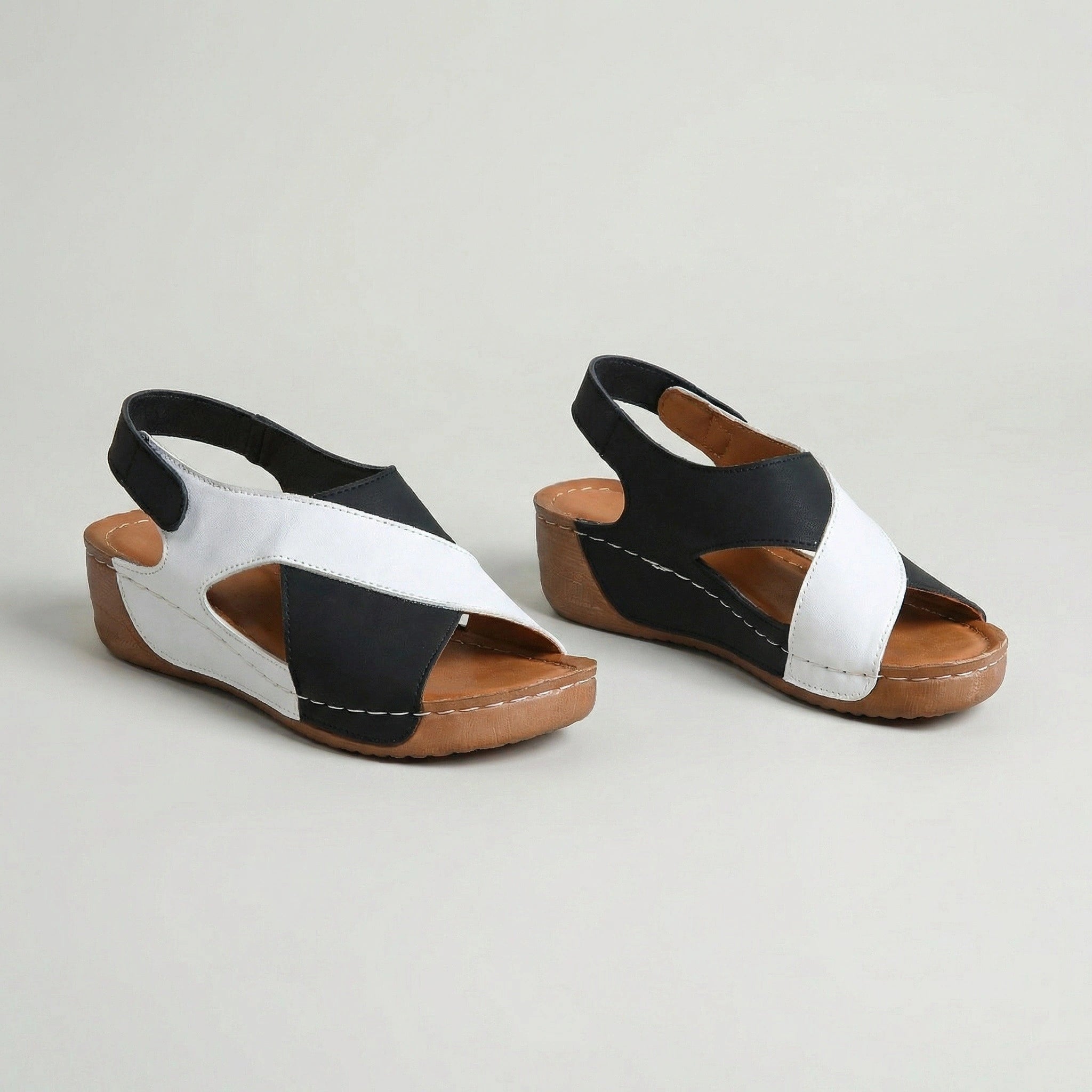 Damskie sandały casual na rzepy ortopedyczne na lato