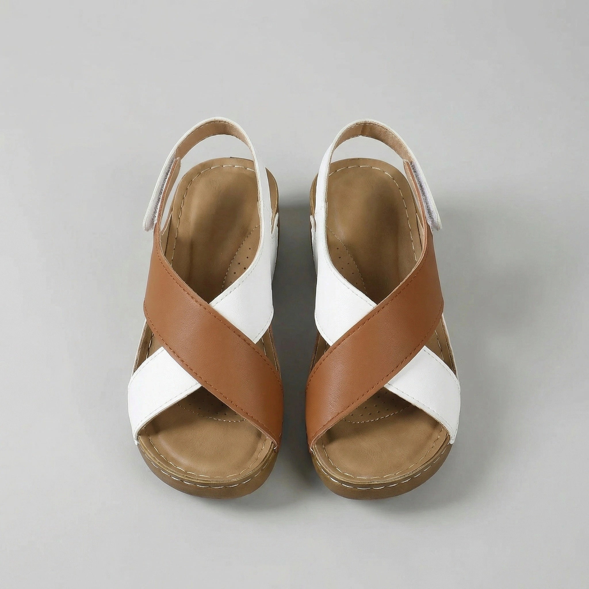 Damskie sandały casual na rzepy ortopedyczne na lato