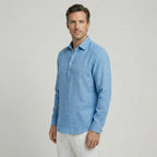 Męska koszulka casual z długim rękawem na lato