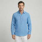 Męska koszulka casual z długim rękawem na lato