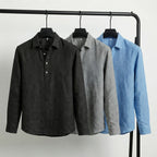 Męska koszulka casual z długim rękawem na lato