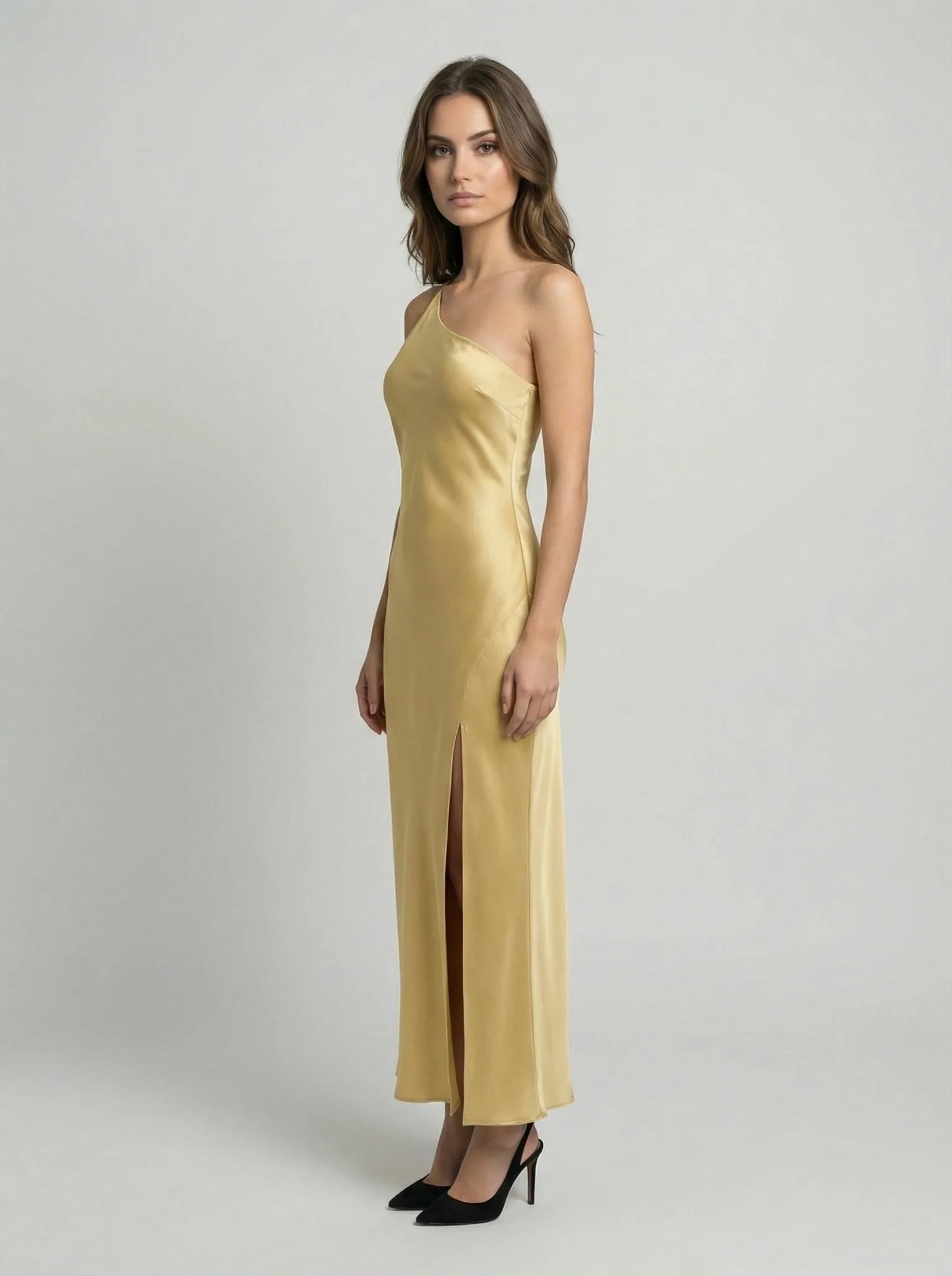 Damska sukienka maxi casual z odkrytymi plecami